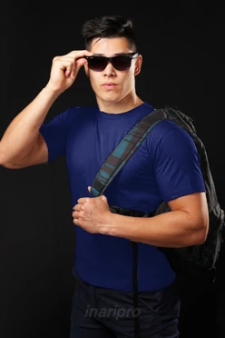 Купить темно-синюю футболку Степ унисекс