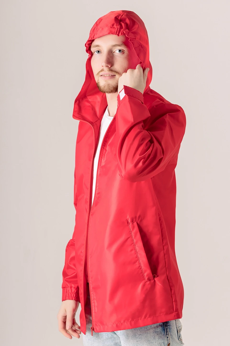 Купить ветровку Рэйн унисекс красную Купить ветровку Рэйн унисекс красную
