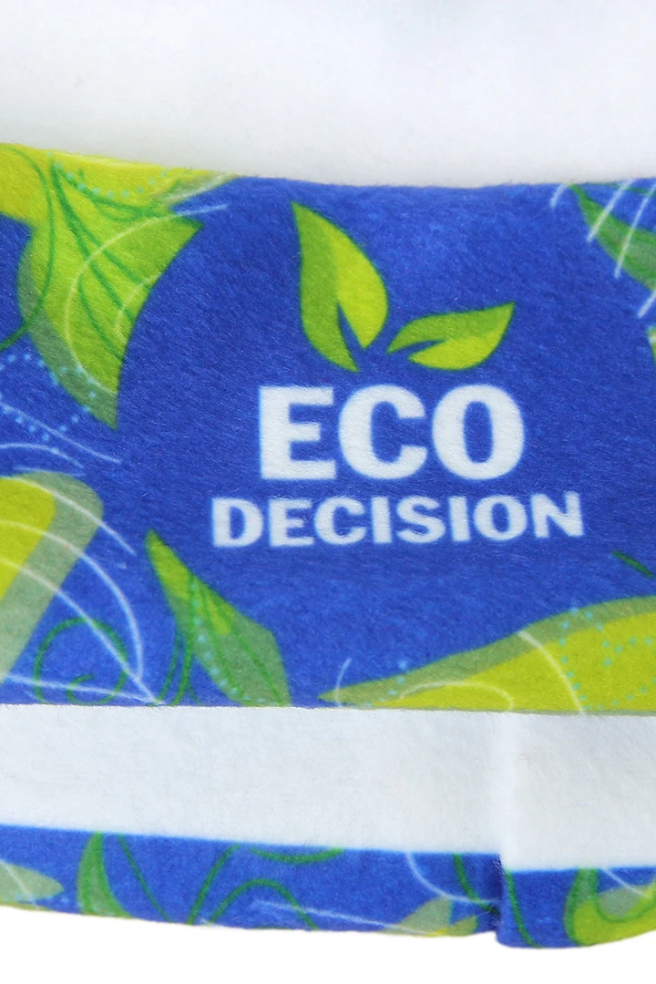Шапка Лофт флисовая двухслойная взрослая, с полной запечаткой "ECO DECISION"#1 Шапка Лофт флисовая двухслойная взрослая, с полной запечаткой "ECO DECISION"#1