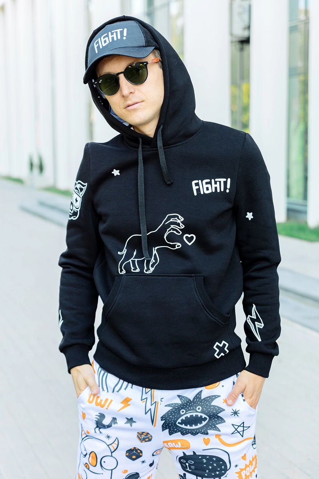 Бейсболка Вестерн облегченная с печатью на всей поверхности (полиэстер) "Fight"#3