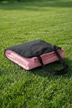 Купить плед Привал (в сумке из оксфорда) флисовый 155х170 см, однотонный светло-розовый