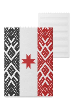 Блокнот фирменный А5 на пружине (40 листов) с принтом "Flag of Udmurtia"