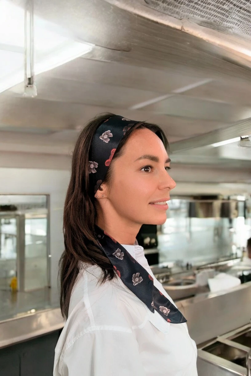 Шарф-платок Твилли двухслойный 5х130 см, с полной запечаткой#1