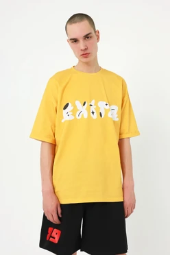 Купить футболку Бен оверсайз унисекс из кулирки хб с полной запечаткой "Extra"