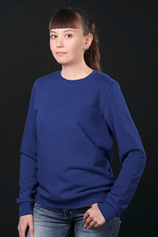 Свитшот Тревис из футера унисекс, однотонная синяя#2 Свитшот Тревис из футера унисекс, однотонная синяя#2