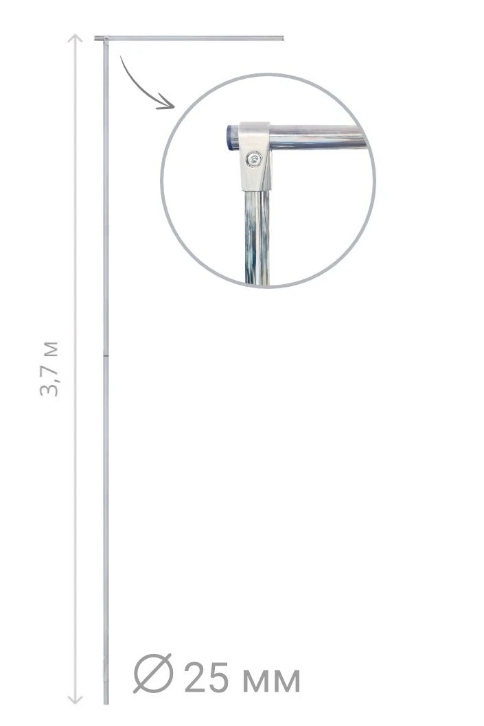 Купить флагшток Бриз Эконом 3,7 м Купить флагшток Бриз Эконом 3,7 м
