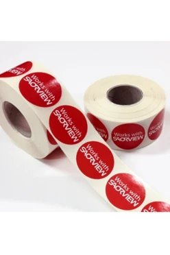 Этикетки в рулоне на бумаге, полноцветная печать, d 65 мм#1