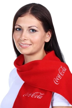 Купить шарф флисовый 15х100 см (однослойный) "Coca Cola"