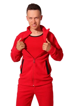 Купить красную толстовку Харисон без капюшона унисекс