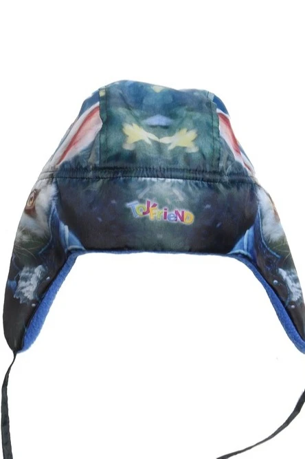 Шапка-ушанка Винтер на флисе детская, с полной запечаткой "Joy Friend"#1