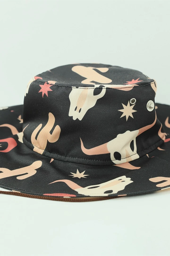 Панама Техас с полями на кнопках, с полной запечаткой#5