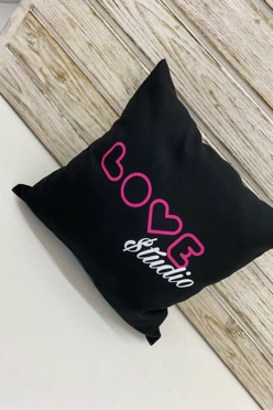 Купить подушку 30х30 см, с принтом "Love Studio"