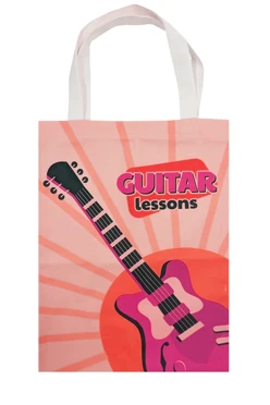 Купить сумку Сенди из саржи 30х40 см, печать с одной стороны "Guitar Lessons"