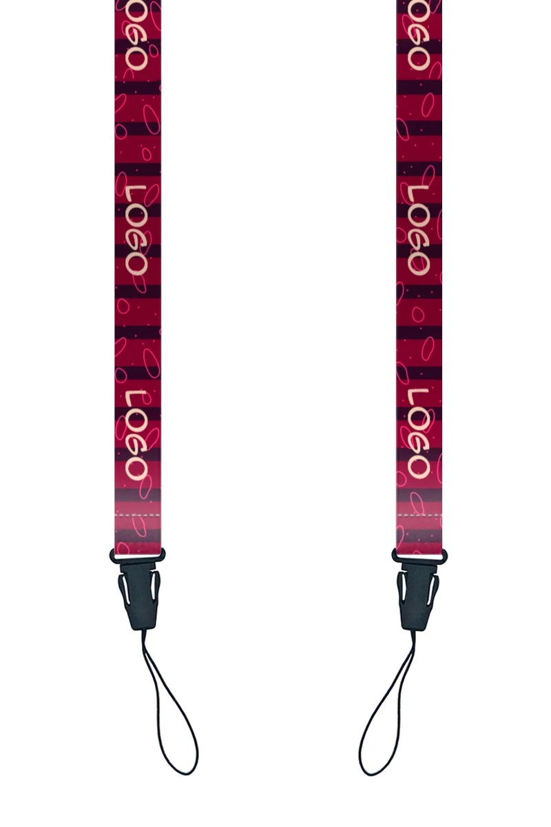 Купить ленту для бейджа атлас ширина 2 см, с фастексом, с печатью"Logo"