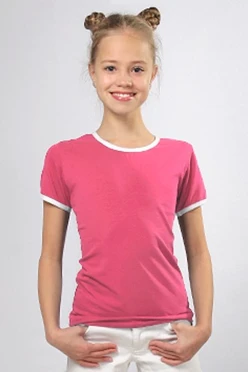 Купить футболку Атлетик детскую розово-белую