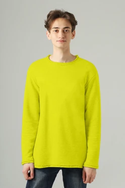 Купить толстовку Мартин из футера унисекс, однотонная желтая