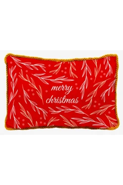 Купить подушку с кантом 40х60 см, с принтом "Merry Christmas"