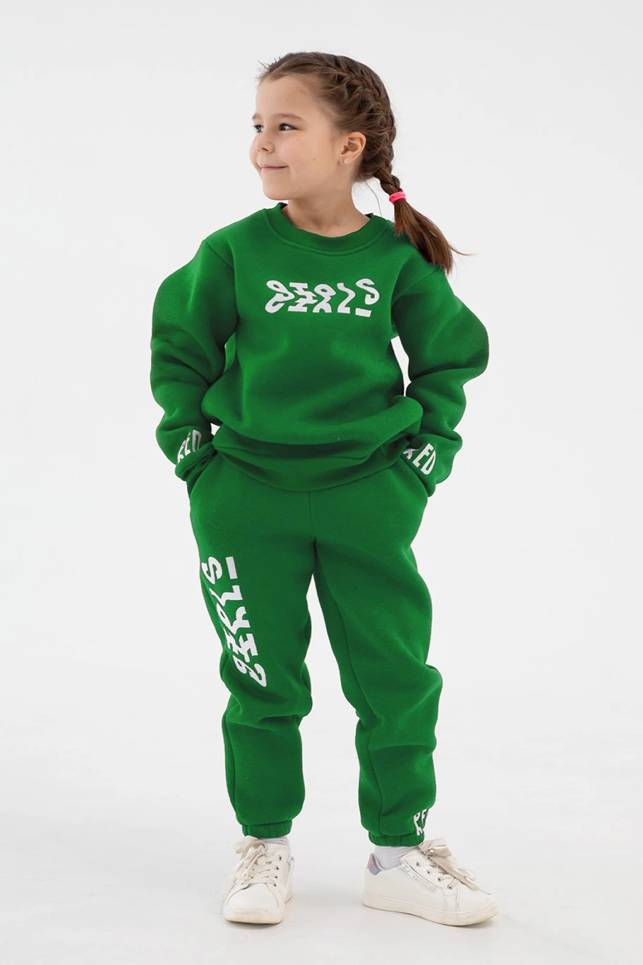 Купить свитшот Тревис из футера детский, однотонный зеленый Купить свитшот Тревис из футера детский, однотонный зеленый