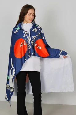 Купить плед-пончо Полли из футера с полной запечаткой