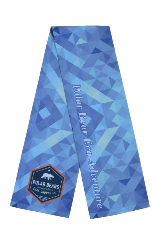 Шарф двухслойный легкий 15х100 см, с полной запечаткой "Polar Bears"#7