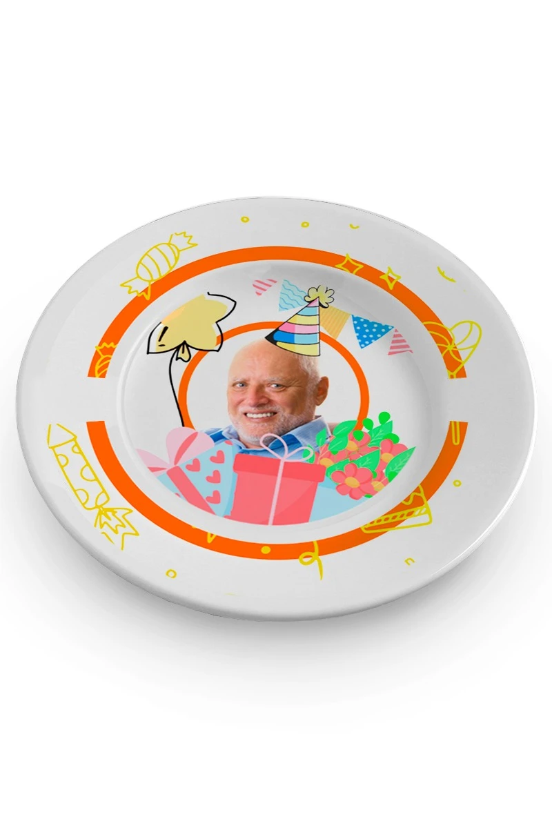 Купить тарелку с принтом на ободе "Happy birthday to you!" Купить тарелку с принтом на ободе "Happy birthday to you!"