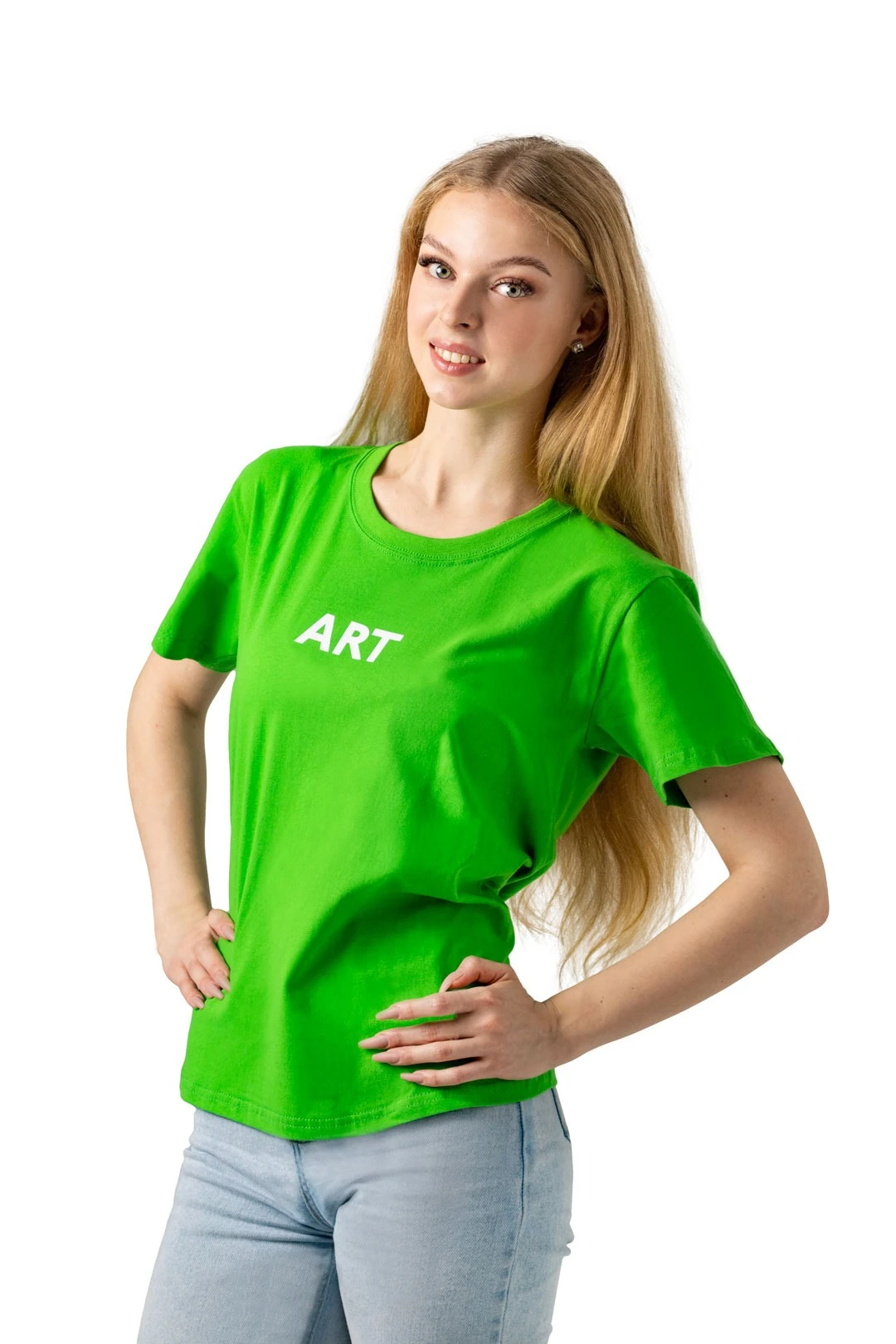 Футболка Мэдисон унисекс, однотонная зеленая (хлопок)#3