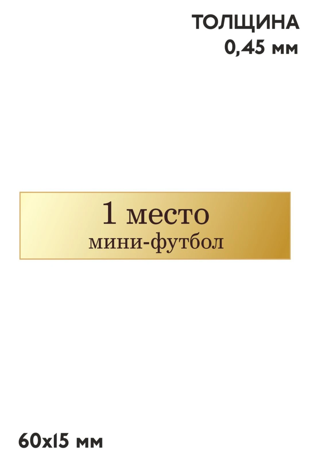 Шильд прямоугольный 65х15 мм#2