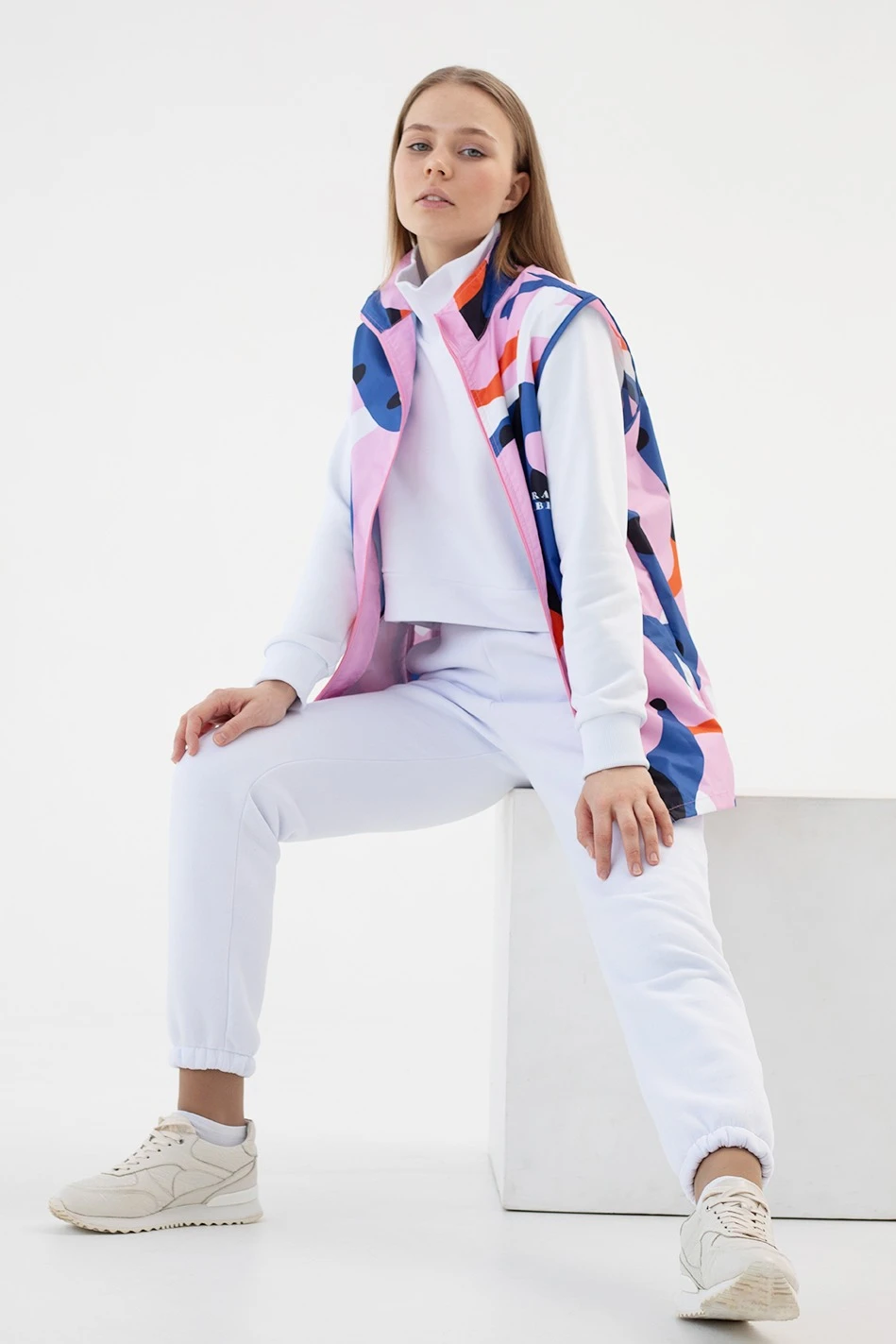 Жилет Брендон без капюшона унисекс, с полной запечаткой "Papaya"#6