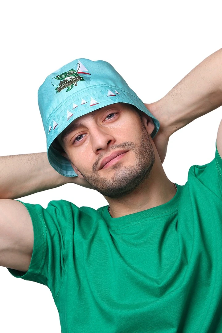 Панама Ямайка с отстроченными полями, с полной запечаткой "Fish-Ok"#1