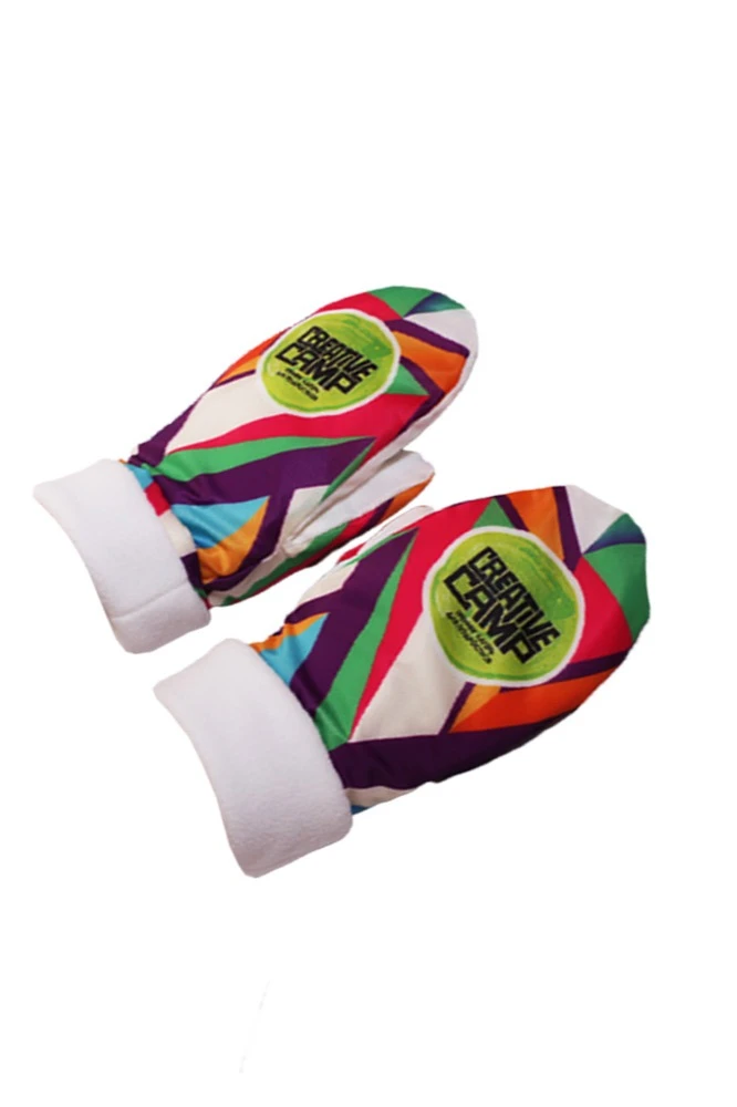 Варежки утепленные двухслойные, с полной запечаткой#3