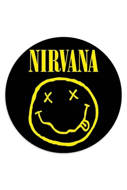 Купить Шеврон Круг печатный из атласа 7х7 см "Nirvana"