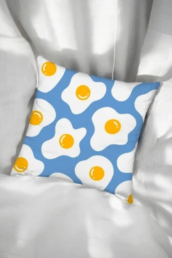 Купить подушку 50х50 см, с принтом "Scrambled eggs"
