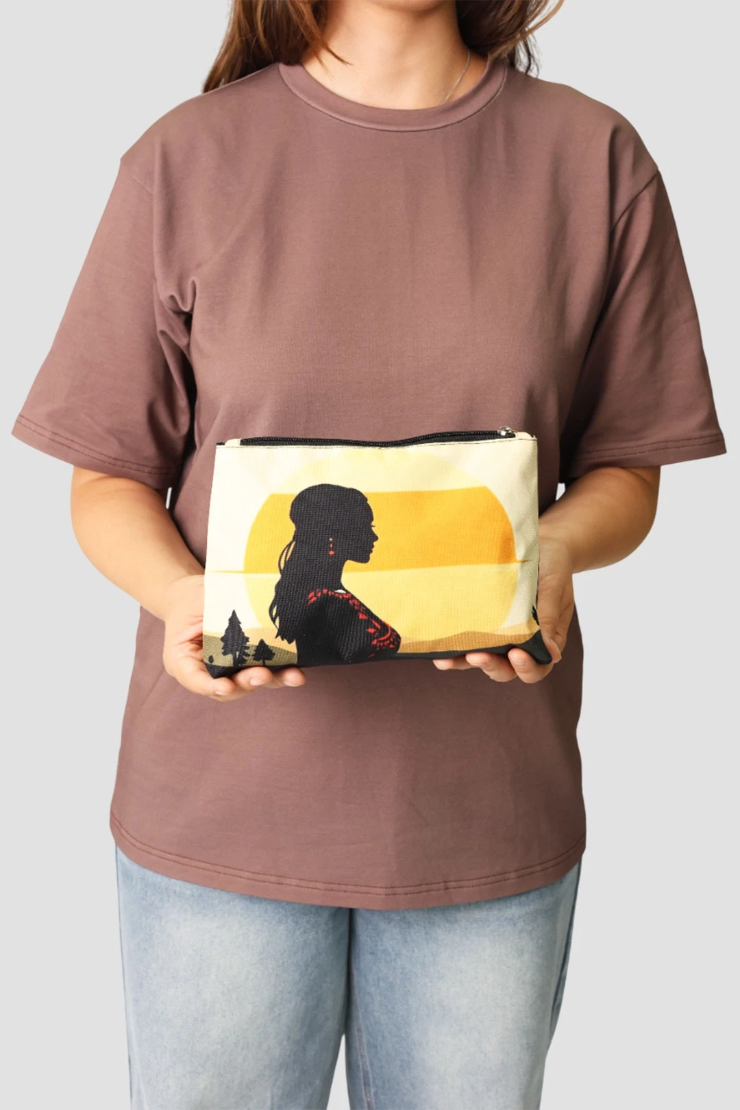 Купить косметичку Джеми 22х15х4 см, с принтом "Don't forget your roots"