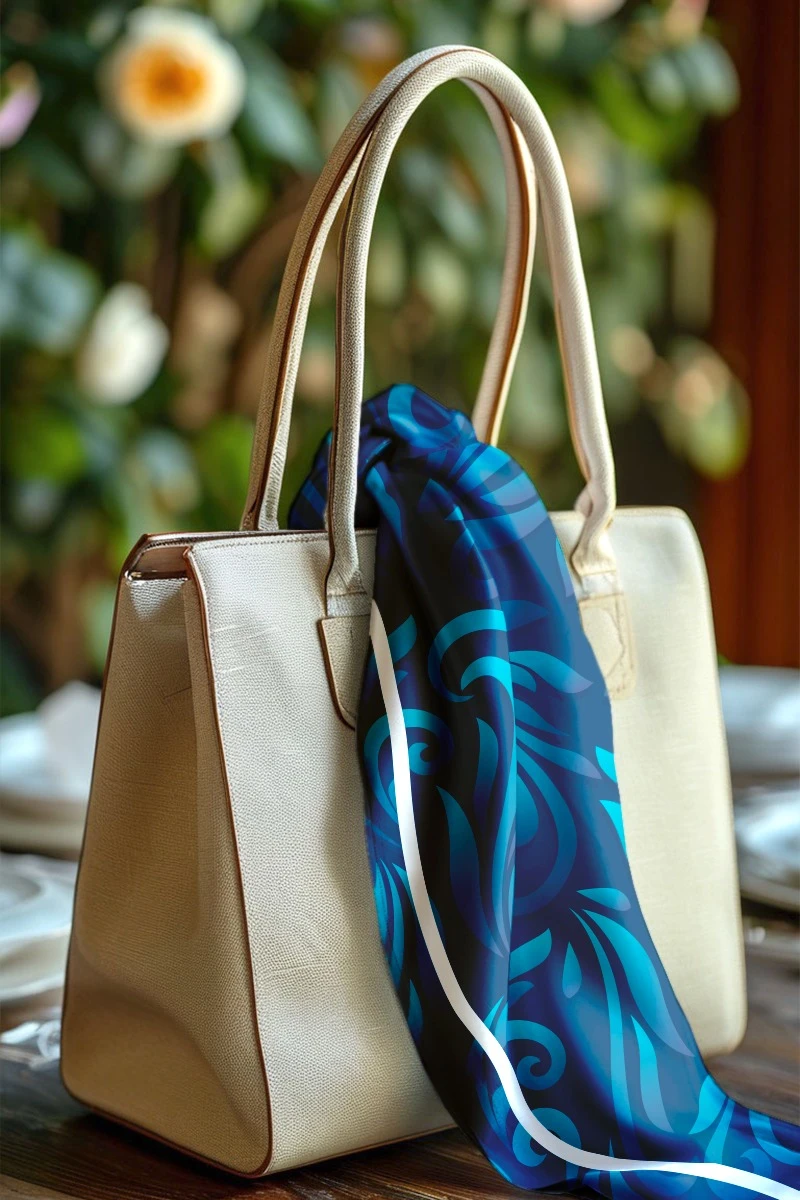 Купить платок Шанель 90х90 см, с полной запечаткой "Feathers" Купить платок Шанель 90х90 см, с полной запечаткой "Feathers"