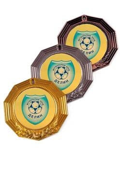 Медаль металлическая МК194 70мм с шильдом 50мм#1