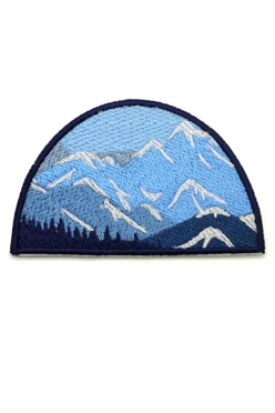 Купить шеврон Полукруг с вышивкой 6х9 см