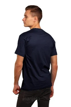 Купить футболку Премиум унисекс (Modern), однотонную черно-синюю