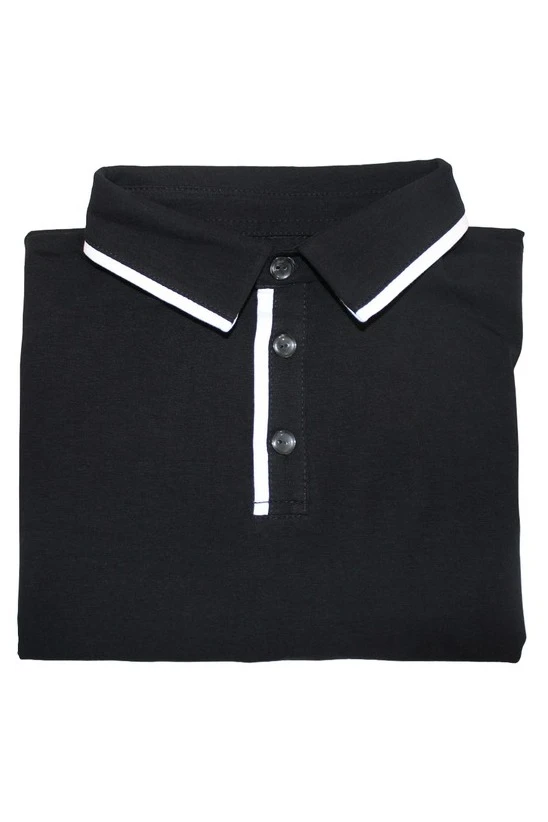 Купить футболку Поло Лайн унисекс чёрную