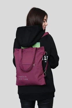 Сумка-рюкзак Бадди из саржи 33х38х4  см, с полной запечаткой#1