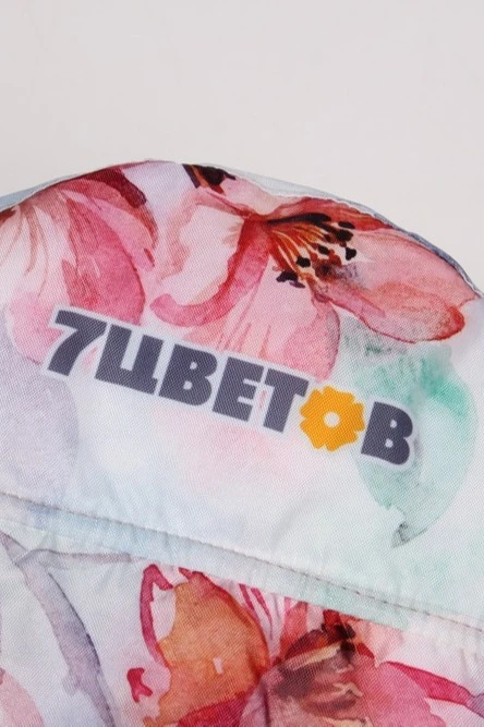 Шапка-ушанка Винтер на флисе детская, с полной запечаткой "7 Flowers"#2 Шапка-ушанка Винтер на флисе детская, с полной запечаткой "7 Flowers"#2