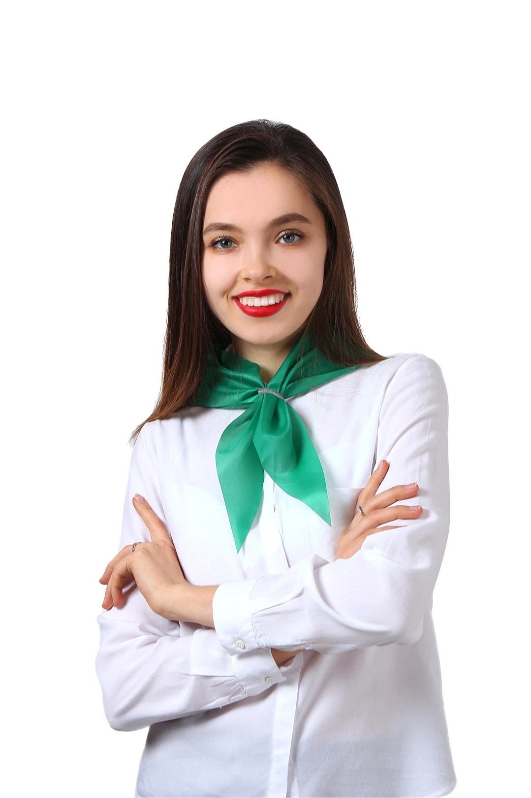 Косынка Лолла из шелка расцвечивания 60х60х90 см, однотонная#5 Косынка Лолла из шелка расцвечивания 60х60х90 см, однотонная#5