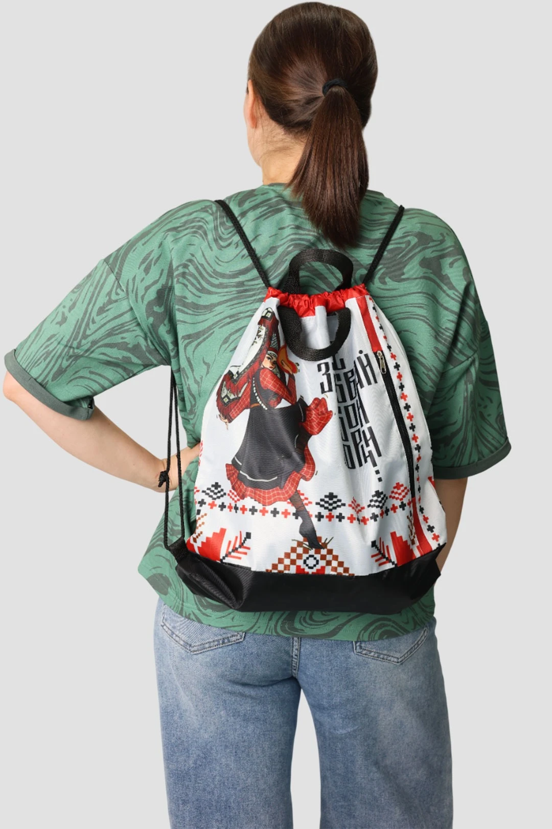 Рюкзак Трип на шнурке 35х40х8 см, с принтом "Don't forget your roots"#1