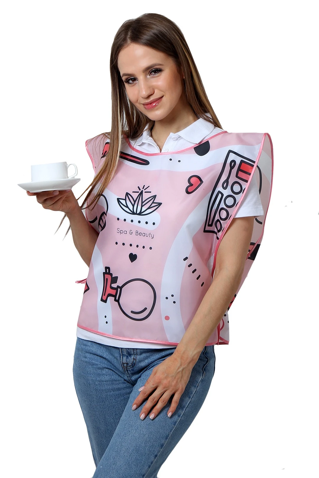 Накидка Инсайт 50х55 см, с полной запечаткой "SPA E Beauty"#1 Накидка Инсайт 50х55 см, с полной запечаткой "SPA E Beauty"#1