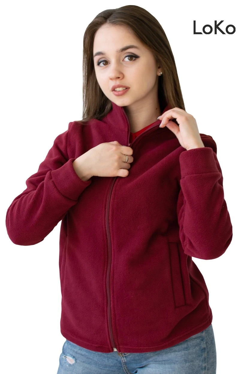 Толстовка Харисон флисовая без капюшона женская, однотонная#3