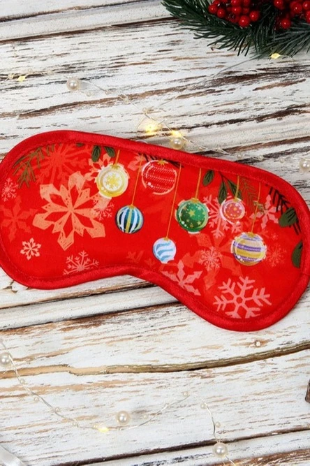 Маска для сна с принтом "Christmas tree decorations"#1