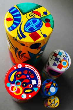 Матрешка-цилиндр глянцевая с индивидуальной росписью, 5 шт#2