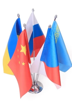 Купить флагшток настольный (хром, сталь) 5 штоков