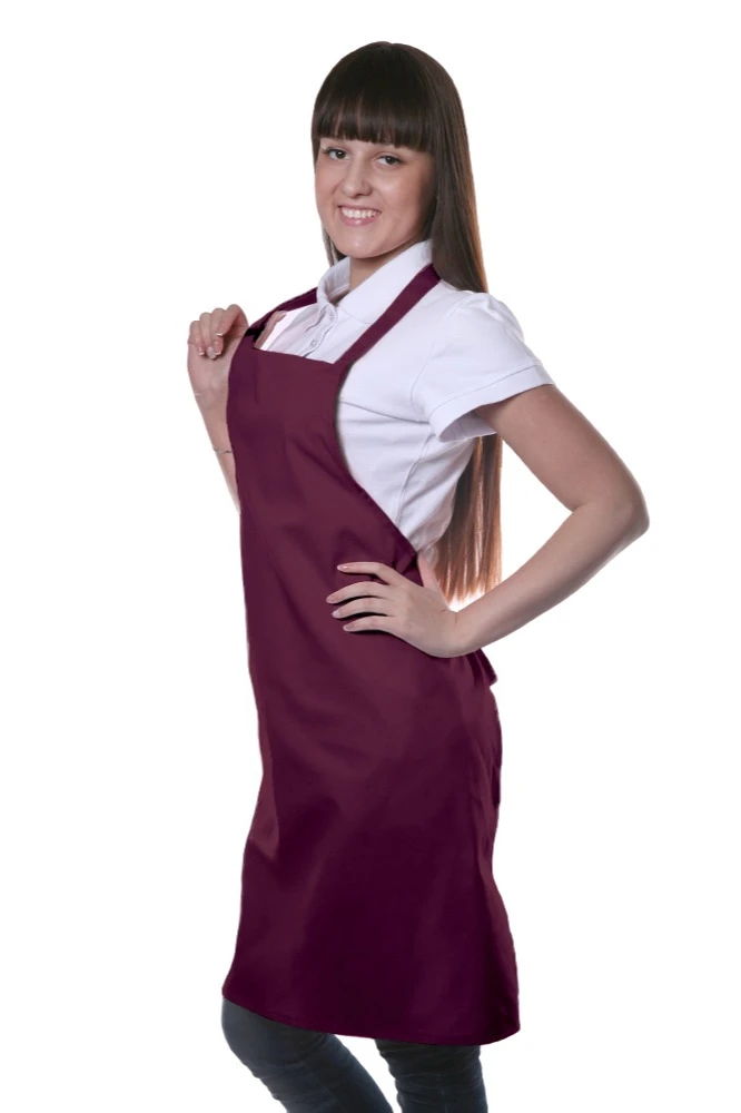 Фартук Латте с регулятором лямки, однотонный#6 Фартук Латте с регулятором лямки, однотонный#6