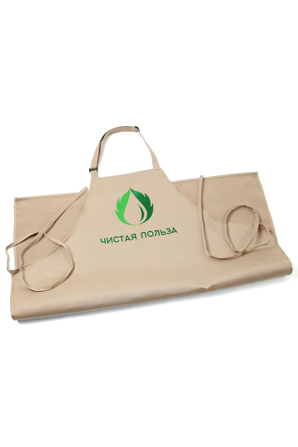 Фартук Латте из греты с регулятором лямки, однотонный "Pure Benefits"#3 Фартук Латте из греты с регулятором лямки, однотонный "Pure Benefits"#3