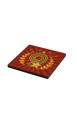 Купить магнит из дерева 5х5 см квадрат, с принтом "9 May"